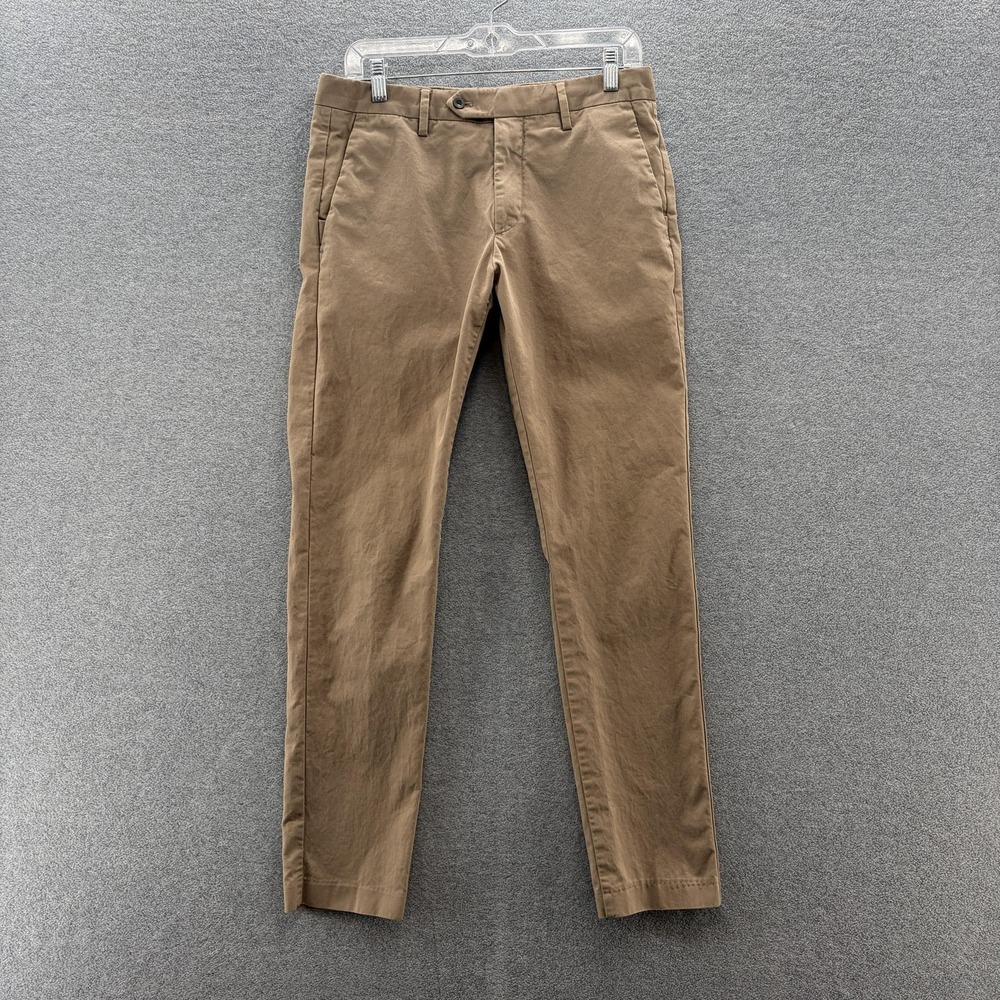 NN07 No Nationality Pants Mens 30x31 Tan Theo Stretch Chino Slim Tapered Casual